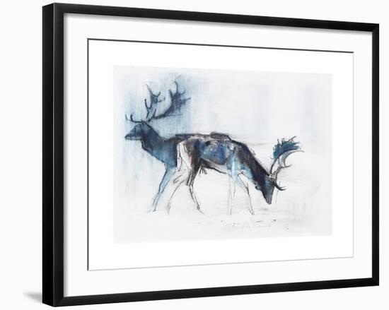 Fallow Bucks, Richmond, 2006-Mark Adlington-Framed Giclee Print