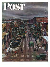 "Falls City, Nebraska at Christmas," Saturday Evening Post Cover