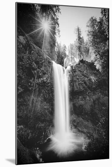Falls Creek Falls in Black and White, Washington, Columbia River Gorge-Vincent James-Mounted Photographic Print