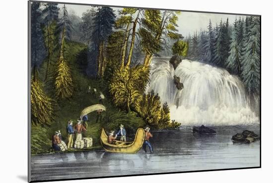 Falls Des Chats-Currier & Ives-Mounted Giclee Print