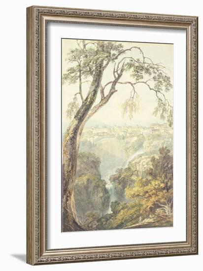 Falls of the Anio-J. M. W. Turner-Framed Giclee Print