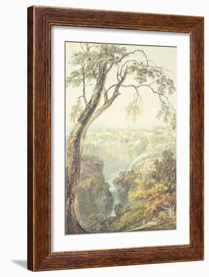 Falls of the Anio-J. M. W. Turner-Framed Giclee Print