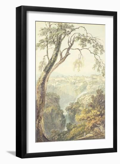 Falls of the Anio-J. M. W. Turner-Framed Giclee Print