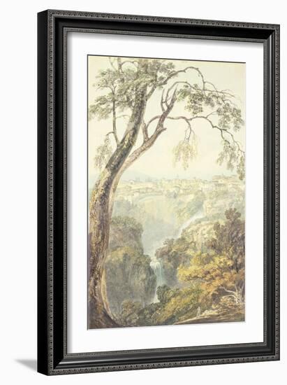 Falls of the Anio-J. M. W. Turner-Framed Giclee Print