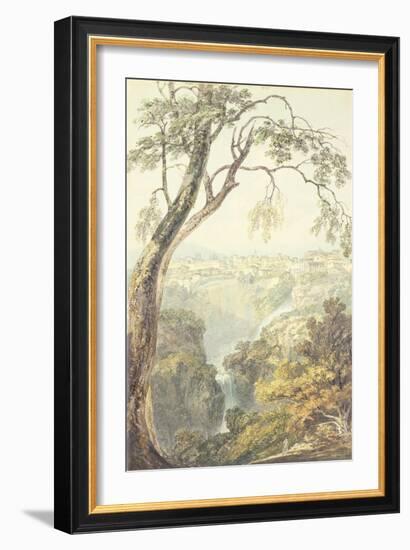 Falls of the Anio-J. M. W. Turner-Framed Giclee Print