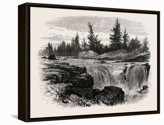 Falls of the Passaic, New Jersey, USA, 1870s-null-Framed Premier Image Canvas