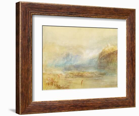 Falls of the Rhine at Schaffhausen, 1841 (W/C, Pen, Red Ink and Grey Wash on White Wove Paper)-J. M. W. Turner-Framed Giclee Print