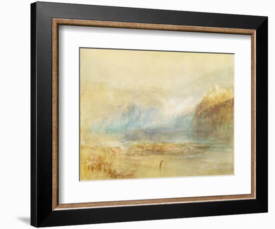 Falls of the Rhine at Schaffhausen, 1841 (W/C, Pen, Red Ink and Grey Wash on White Wove Paper)-J. M. W. Turner-Framed Giclee Print