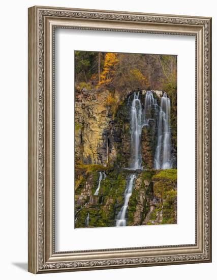 Falls on the Little Bitterroot River in the Lolo National Forest, Montana, USA-Chuck Haney-Framed Photographic Print