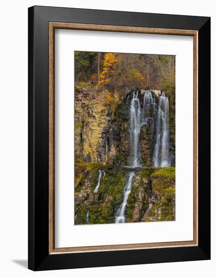 Falls on the Little Bitterroot River in the Lolo National Forest, Montana, USA-Chuck Haney-Framed Photographic Print