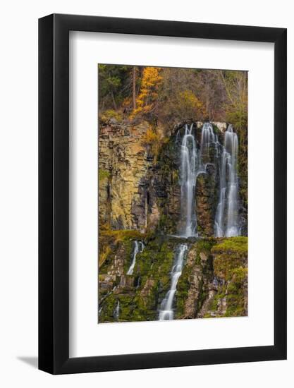 Falls on the Little Bitterroot River in the Lolo National Forest, Montana, USA-Chuck Haney-Framed Photographic Print