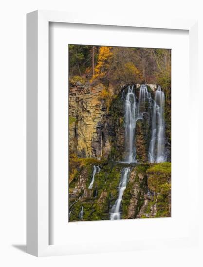 Falls on the Little Bitterroot River in the Lolo National Forest, Montana, USA-Chuck Haney-Framed Photographic Print