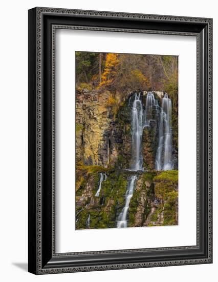 Falls on the Little Bitterroot River in the Lolo National Forest, Montana, USA-Chuck Haney-Framed Photographic Print