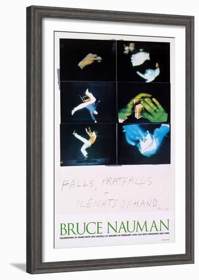 Falls, Pratfalls + Sleights of Hand-Bruce Nauman-Framed Art Print