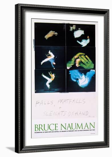 Falls, Pratfalls + Sleights of Hand-Bruce Nauman-Framed Art Print