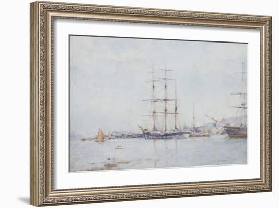 Falmouth Bay, 1925-Henry Scott Tuke-Framed Giclee Print