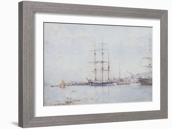 Falmouth Bay, 1925-Henry Scott Tuke-Framed Giclee Print