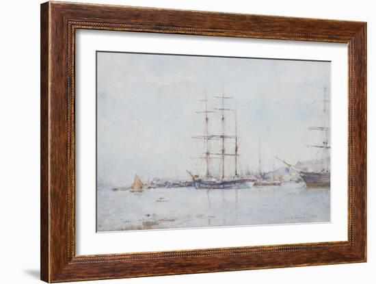 Falmouth Bay, 1925-Henry Scott Tuke-Framed Giclee Print