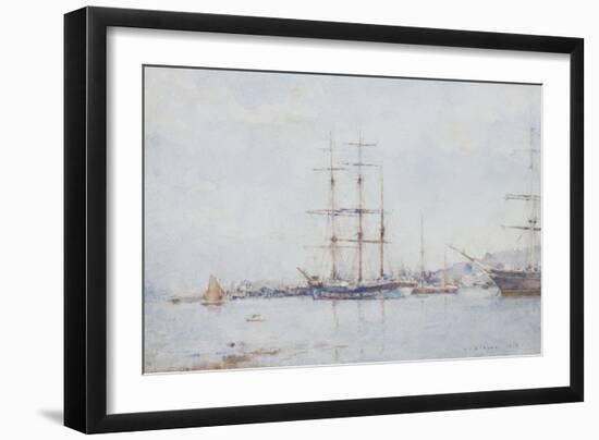 Falmouth Bay, 1925-Henry Scott Tuke-Framed Giclee Print