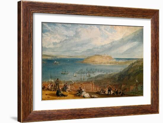 Falmouth Harbour, Cornwall, C.1812-14-J. M. W. Turner-Framed Giclee Print