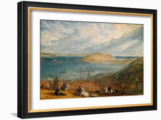 Falmouth Harbour, Cornwall, C.1812-14-J. M. W. Turner-Framed Giclee Print