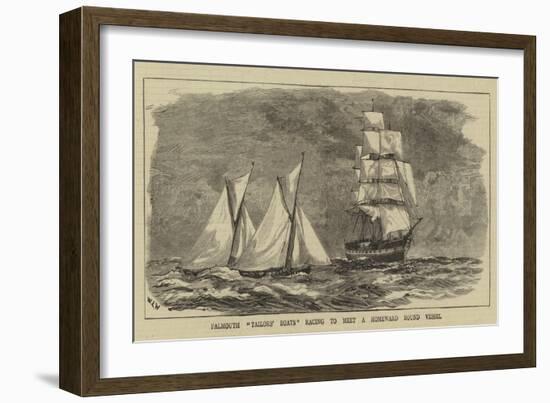 Falmouth Tailors' Boats Racing to Meet a Homeward Bound Vessel-William Lionel Wyllie-Framed Giclee Print