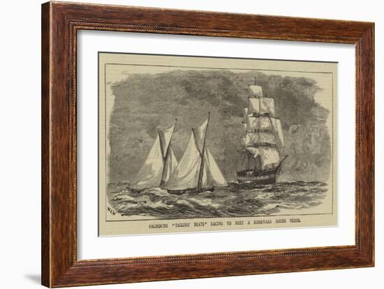 Falmouth Tailors' Boats Racing to Meet a Homeward Bound Vessel-William Lionel Wyllie-Framed Giclee Print