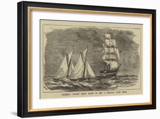 Falmouth Tailors' Boats Racing to Meet a Homeward Bound Vessel-William Lionel Wyllie-Framed Giclee Print