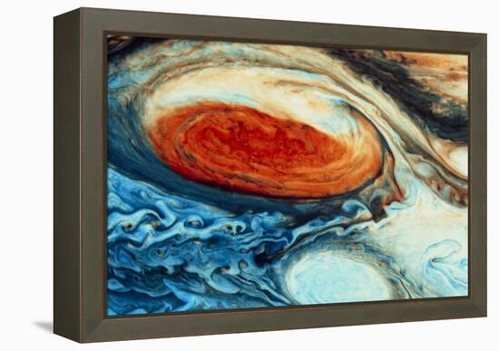 False-col Jupiter's Great Red Spot-null-Framed Premier Image Canvas