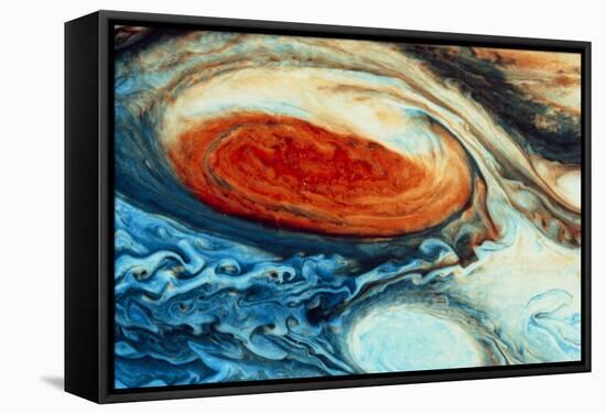 False-col Jupiter's Great Red Spot-null-Framed Premier Image Canvas