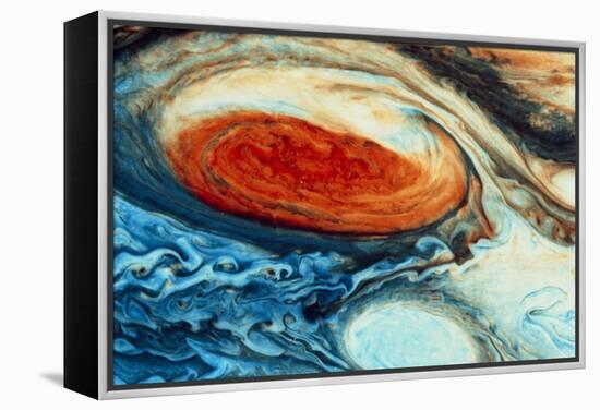 False-col Jupiter's Great Red Spot-null-Framed Premier Image Canvas