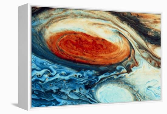 False-col Jupiter's Great Red Spot-null-Framed Premier Image Canvas