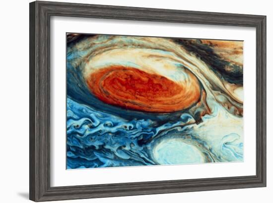 False-col Jupiter's Great Red Spot-null-Framed Photographic Print