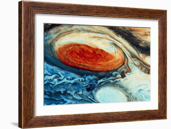 False-col Jupiter's Great Red Spot-null-Framed Photographic Print