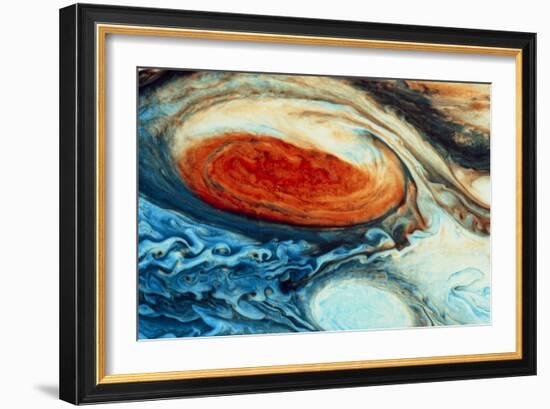 False-col Jupiter's Great Red Spot-null-Framed Photographic Print