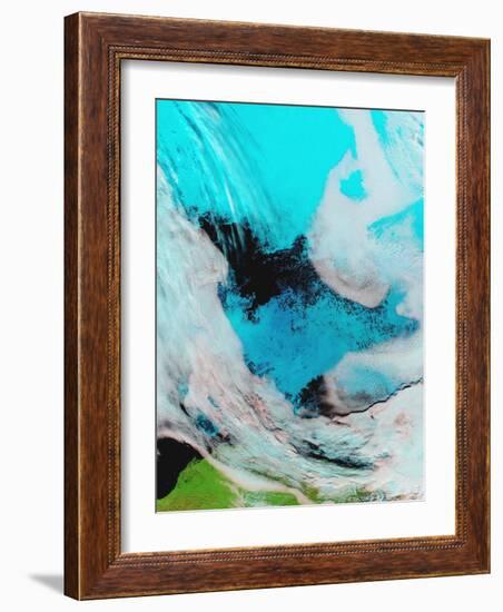 False Color View of Polynya (Open Water) in the Beauford Sea, September 11, 2006-Stocktrek Images-Framed Photographic Print