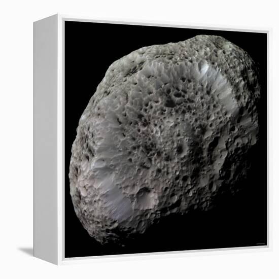 False-Color View of Saturn's Moon Hyperion-Stocktrek Images-Framed Premier Image Canvas