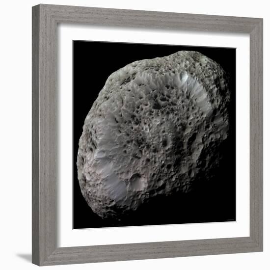 False-Color View of Saturn's Moon Hyperion-Stocktrek Images-Framed Photographic Print