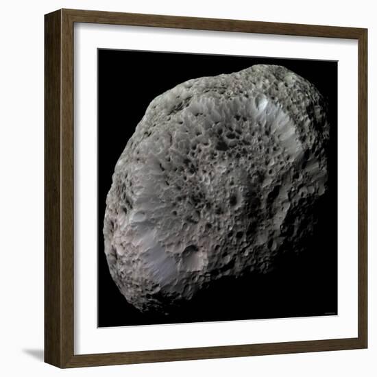 False-Color View of Saturn's Moon Hyperion-Stocktrek Images-Framed Photographic Print