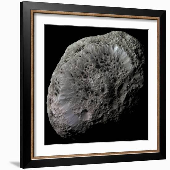 False-Color View of Saturn's Moon Hyperion-Stocktrek Images-Framed Photographic Print