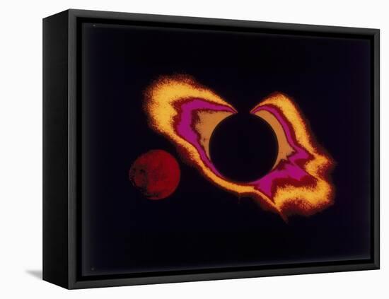 False Colour Photograph of the Sun and the Moon, C1970S-null-Framed Premier Image Canvas