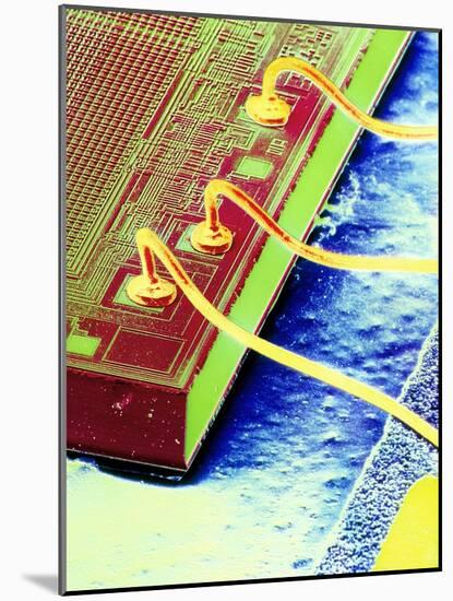 False-colour SEM of An Integrated Circuit.-Dr. Jeremy Burgess-Mounted Photographic Print