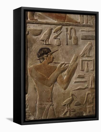False Door Stele of Mery, Scribe and Head of Royal Archives at Saqqarah, (c. 2575-2450 BC)-null-Framed Premier Image Canvas