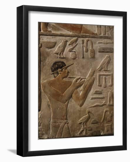 False Door Stele of Mery, Scribe and Head of Royal Archives at Saqqarah, (c. 2575-2450 BC)-null-Framed Photographic Print