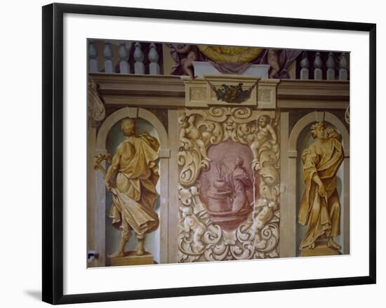 False Niches with Gilt Bronze Sculptures, 1684-null-Framed Giclee Print