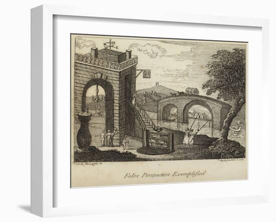 False Perspective Exemplified-William Hogarth-Framed Giclee Print