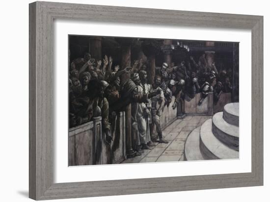 False Witness Before Caiaphas-James Tissot-Framed Giclee Print