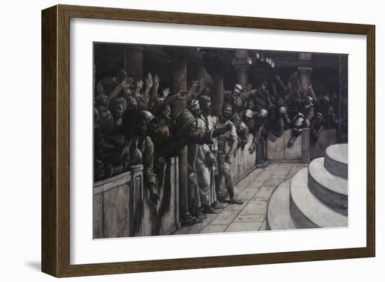 False Witness Before Caiaphas-James Tissot-Framed Giclee Print