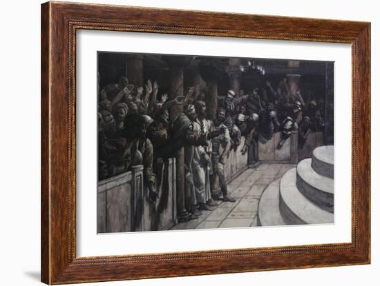 False Witness Before Caiaphas-James Tissot-Framed Giclee Print