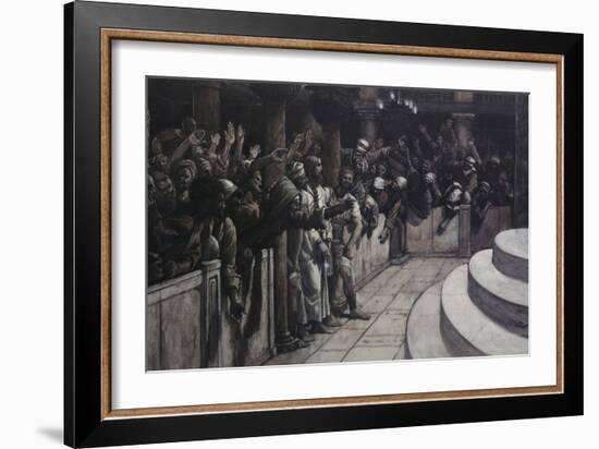 False Witness Before Caiaphas-James Tissot-Framed Giclee Print